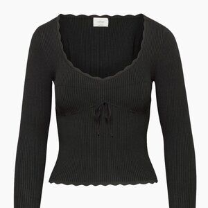 Aritzia Wilfred Soloist Sweater Longsleeve in Black